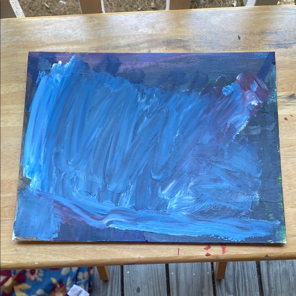 Abstract Blue and Purple Art Canvas